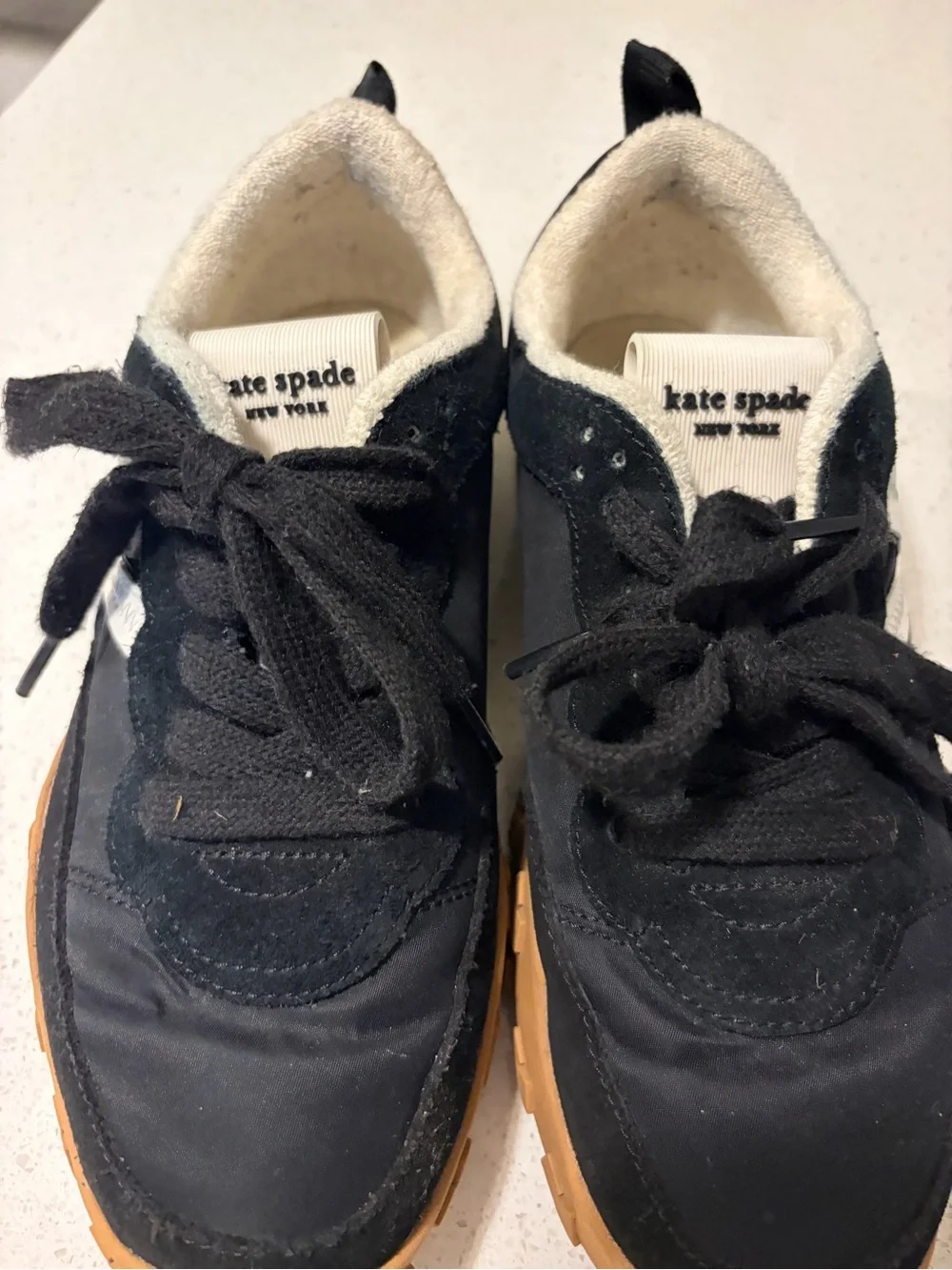 kate spade Black and Tan Women's Sneakers